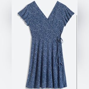 Kaela faux wrap knit dress